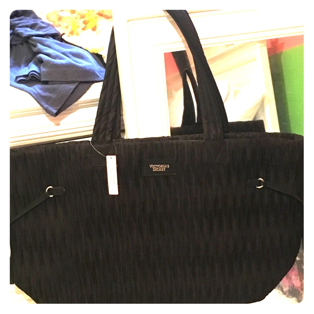 •NWT• Victoria's Secret Large Black Tote